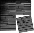 UDK Wholesale Popular Black Geometric PVC Wall Panels Waterproof 3d Decorative Wall Boards for Living Room Hotel Office Decor MegaBDM