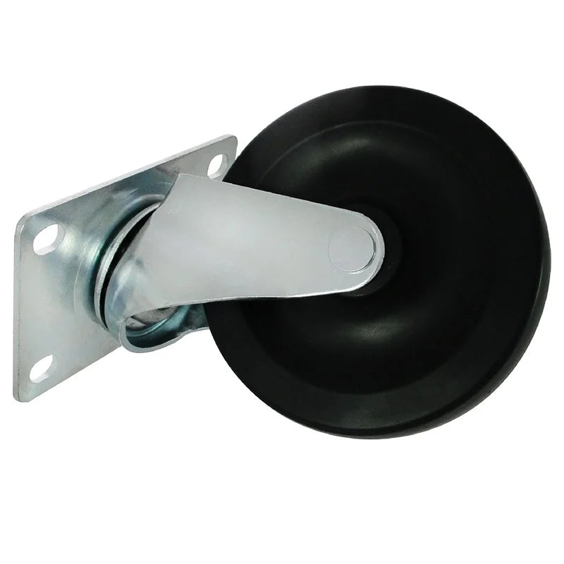 4 Inch Modern Industrial Caster Wheel Top Swivel Plate TPR for Outdoor School Bathroom Warehouse Workshop Applications Steel