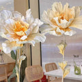 Handmade Large 3D Gradient Paper Flower for Champagne Series Wedding Event Decoration for Mall Window Display Finished Product