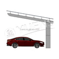 Yuens Solar Panel Pv Carport Mounting Support Brackets Rail Photovoltaic Parking Racking Structure Energy System Kit