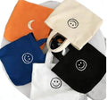 Durable Eco-Friendly Canvas Tote Bag with Minimalist Design Letter Pattern Long Handle Handheld and Portable for Daily Use
