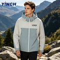 LAYENNE Factory Wholesale Fashionable Polyester Waterproof Custom Label Zip-Up Outdoor Jacket Men's Sports Jacket with Hooded
