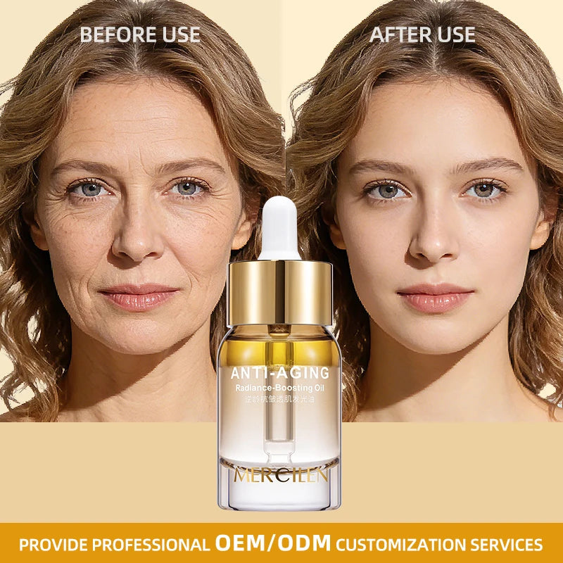 MERCILEN Anti-Wrinkle Facial Oil Brightens and Anti-Aging Facial Skin Care Hydrating Nourishing Smoother Brighter Face Serum Oil MegaBDM