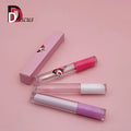Cylinder Tubes Luxury Cosmetic Plastic Bottle Lip Glaze Lipgloss Lip Stick Tube Container with Wand Custom Logo