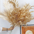 Golden Flower Artificial Bouquet New Year Decorative Flower Arrangement Wedding Ceremony Layout Plastic Flowers
