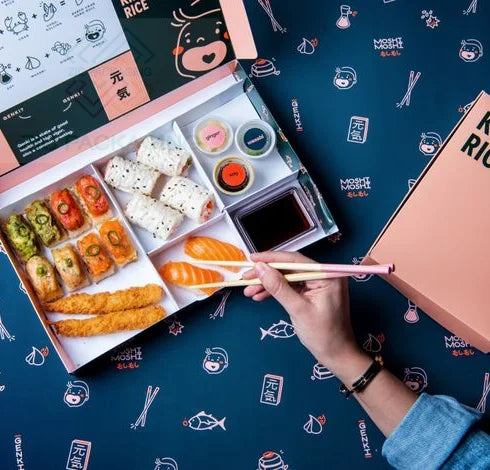 Eco-Friendly Luxury Paper Boxes for Bakery Items Sushi Takeaway Paper Insert Sleeves Matt Lamination for Cake Cookie Brownie