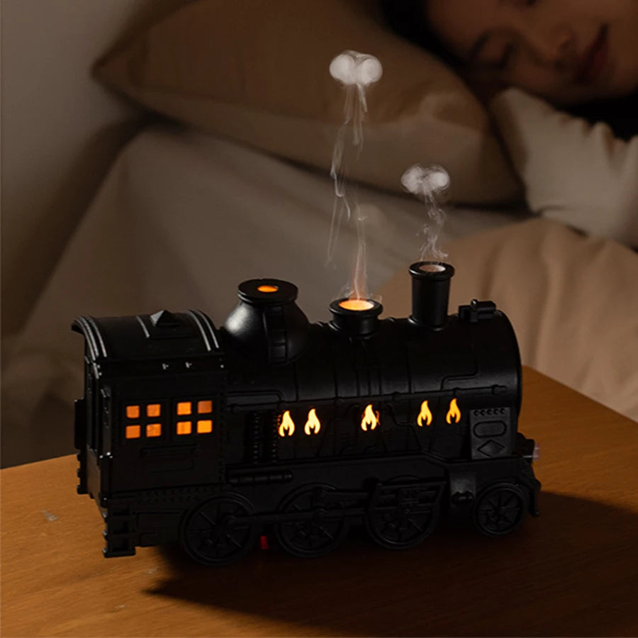 Kinscoter Shape Ultrasonic Train Humidifier Creative Essential Oil Train Diffuser Home Decoration Aroma Machine