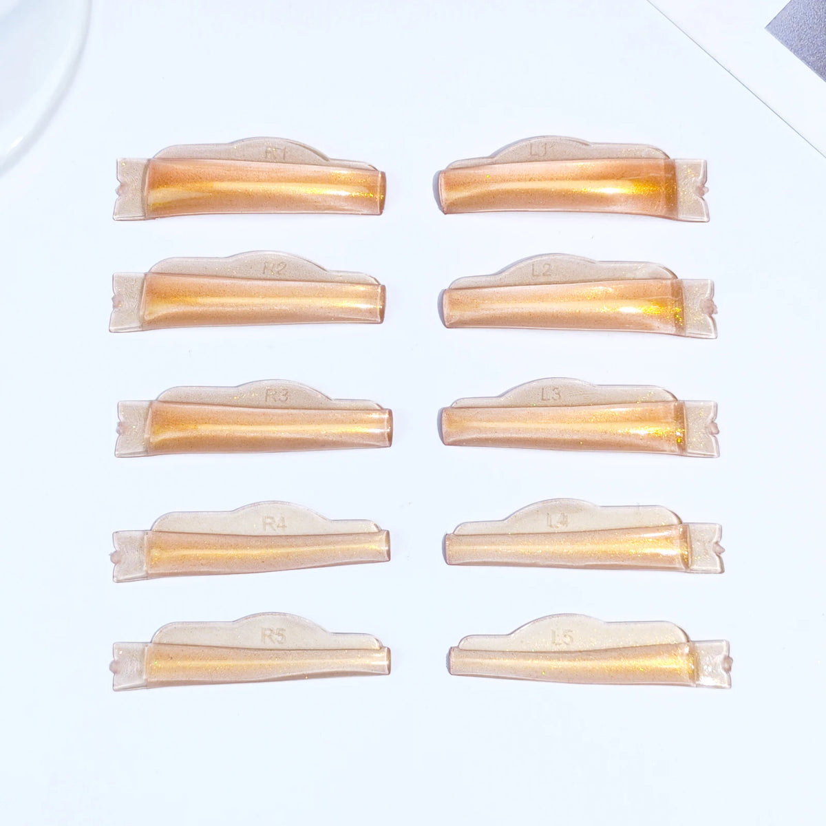 LiBeauty Popular Transparent Korean Lash Lift Shield Jelly 5 Pair Lash Lifting Pad with logo Reusable Glueless Lash Lift Rods MegaBDM