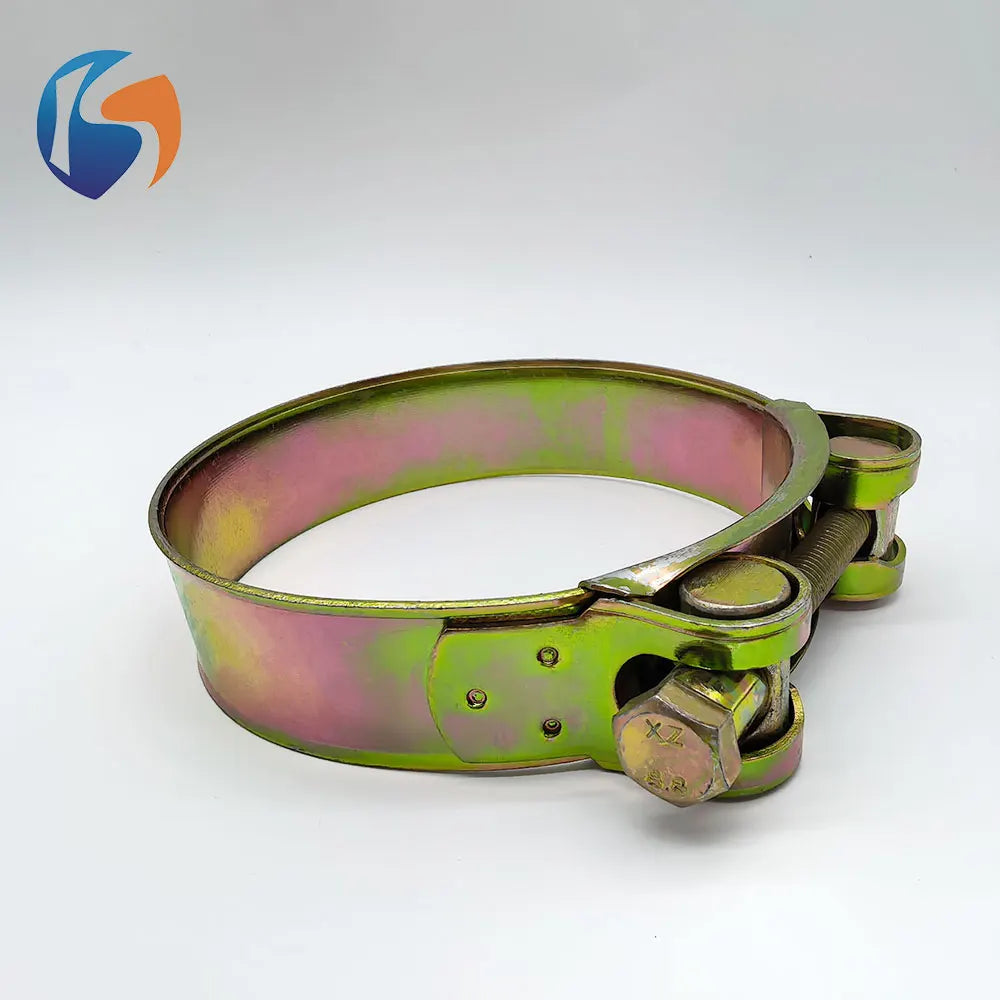 High Clamping Force European T Bolt Hose Clamp Zinc Plated & SS Material Custom Logo Industrial Pipe Fastener Bulk Supply MegaBDM