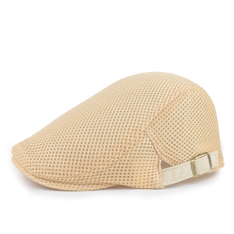 Wholesale Men's & Women's Casual Autumn Spring Summer Breathable Polyester/Cotton Mesh Beret Hat for for Fishing & Party MegaBDM