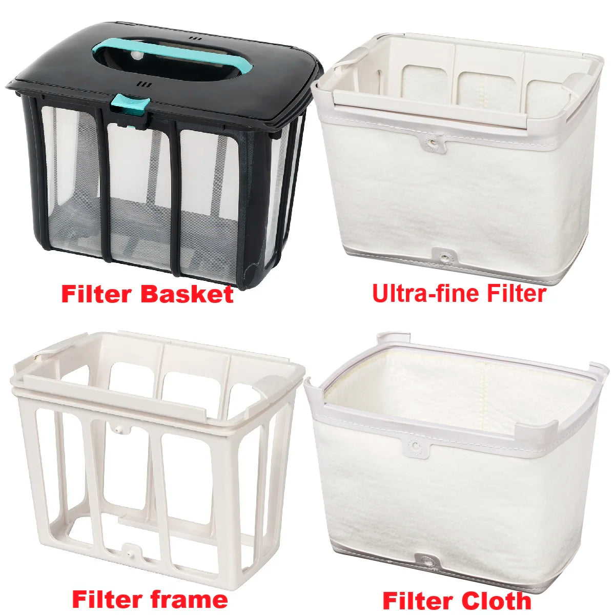 180 µm Filter Basket & 3 µm Ultra-fine Filter Replacement For Aiper Scuba S1 / Scuba S1 2025 Robotic Pool Cleaner,