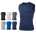 China Bangladesh Factory Price OEM Customized Logo Embroidery Quick Dry Compression Running Men Sports Vest Set MegaBDM
