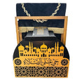 Three-Tiered Wood Organizer Stand for Quran and Prayer Mat Home Islamic Decor Eid Mubarak Muslim Gift 3 Layers Storage