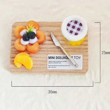 1/6 1/12Doll House Simulation Miniature Mini Fruit Dessert Ornament Model Decor Shooting Props Dessert Toys