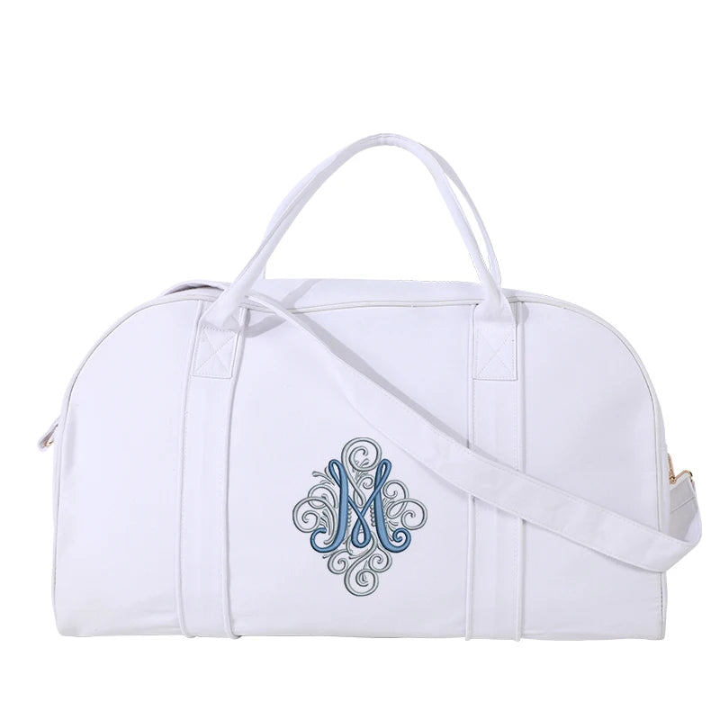 Wholesale Women Monogram Travel Bag Custom Logo Duffle Bag Large Cotton Canvas Weekend Bag MegaBDM