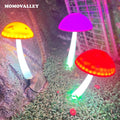 Momovalley Red Yellow Purple Led Mushroom Outdoor Light House Christmas Lawn Decoration Garden Light Statue