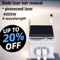 2026 NEW 4000W 2 IN 1 Soprano Titanium Ice Platinum Diode 4 Wavelength 755 808 940 1064nm Laser Hair Removal Machine Painless