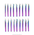 Eyelash Extension Tweezers Precision Individual Russian Volume 3D 4D 6D 8D Lash Tweezers With Eyebrows Tweezer Set rainbow