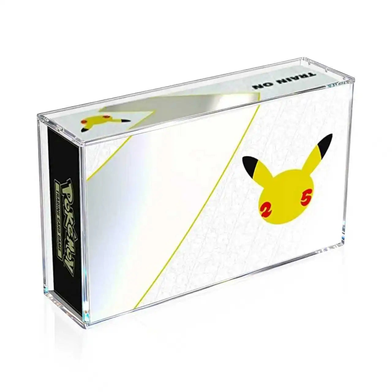 TCG UV Resistant Modern Portable Strong Magnet Acrylic Case for Pokemon 25th Anniversary UPC Box Display Protector