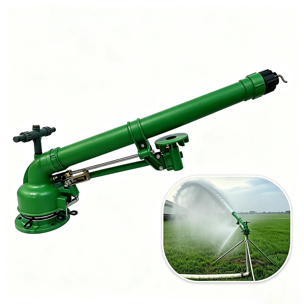 Adjustable 70mm Turbo Worm Spray Gun Long Range Large Rain Gun Sprinkler 360 Degree Rotary Agricultural Irrigation Sprinkler MegaBDM