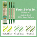 Forest Series Set 3-piece Set Color Dual-tip Brush Water-based Double End Permanent Markers Pens