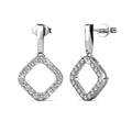 Moissanite Diamond Hypoallergenic 925 Sterling Silver Square Drop Stud Earrings Classy High End Women Jewelry Destiny Jewellery
