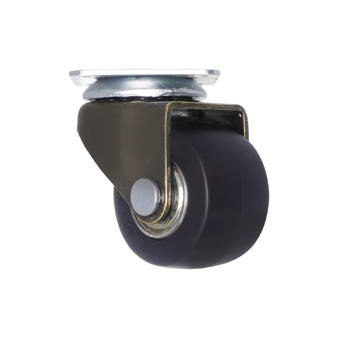 1.5 Inch TPR Caster Wheel with Top Swivel Plate Furniture Desk Table Rack for Kitchen Home Office Workshop Warehouse Living Room