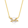European Fashion 925 Sterling Silver Jewelry Hot Sale Customizable Real Gold Plated Pearl Necklace for Women for Mothers Day