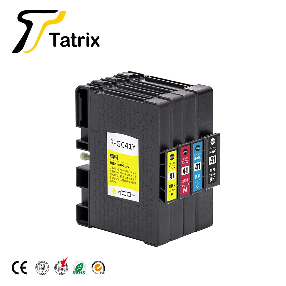 For Tatrix Compatible for Ink Cartridge GC41 for Ricoh IPSiO SG 2010L/2100/2200/3100/3200/7100 Etc. for GC41 Models