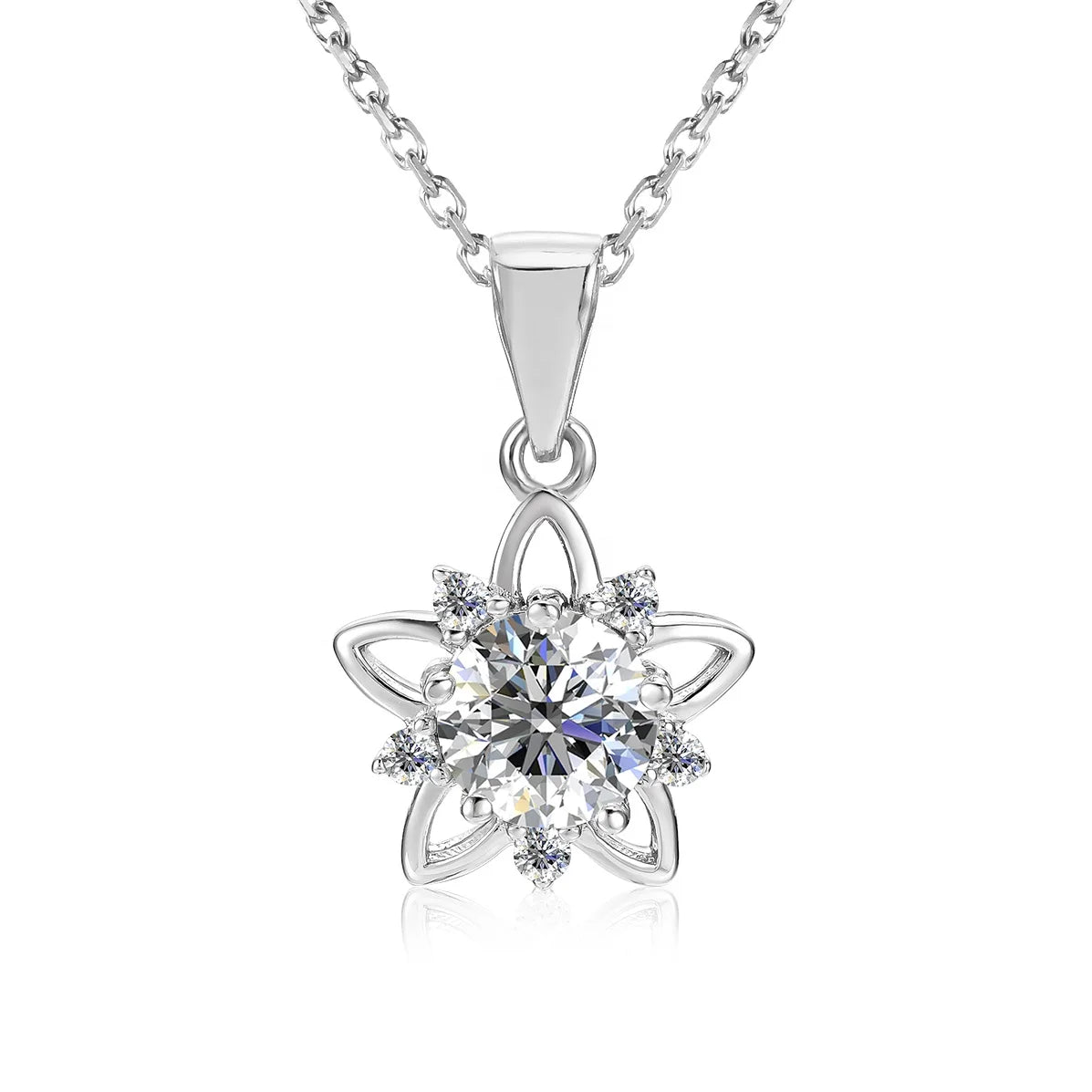 Innovative Lab Grown  Moissanite Diamond Jewelry Cute Silver 925 North Star Pendant Necklace for Women Girls Destiny Jewellery