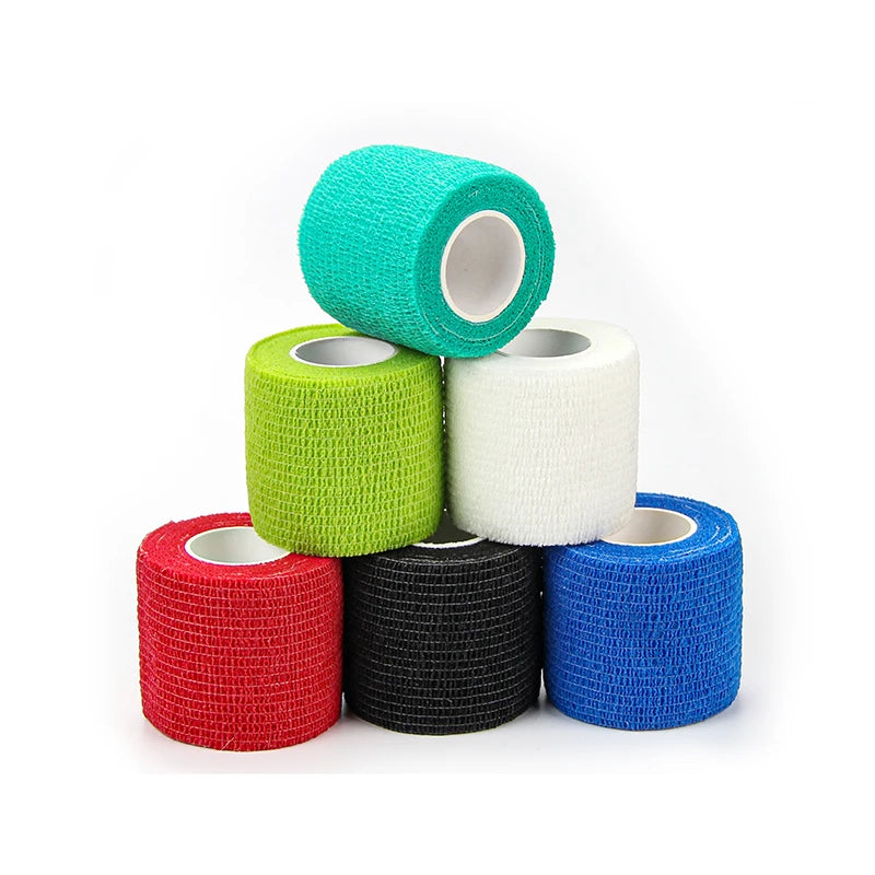 2" X 5 Yards 5cm*4.5m Adhesive Bandage Wrap Mixed Colors Elastic Cohesive Bandage Wrap for Sports MegaBDM
