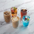 Durable High Borosilicate Glass Double Wall 450ml Heat-Resistant Eco-Friendly Modern Coffee Mug Restaurant Brunch Dining MegaBDM