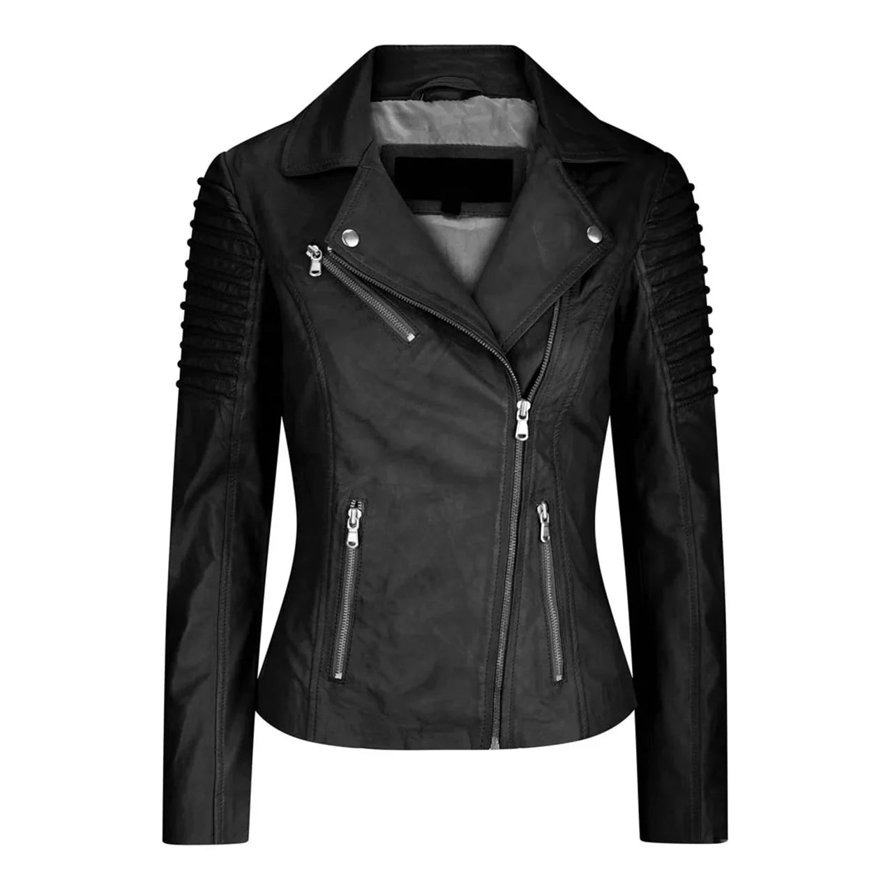 Wholesale New Fashion Women Leather Jacket Fashion Women Pu Leather Jacket High Quality Breathable Women Leather Jacket