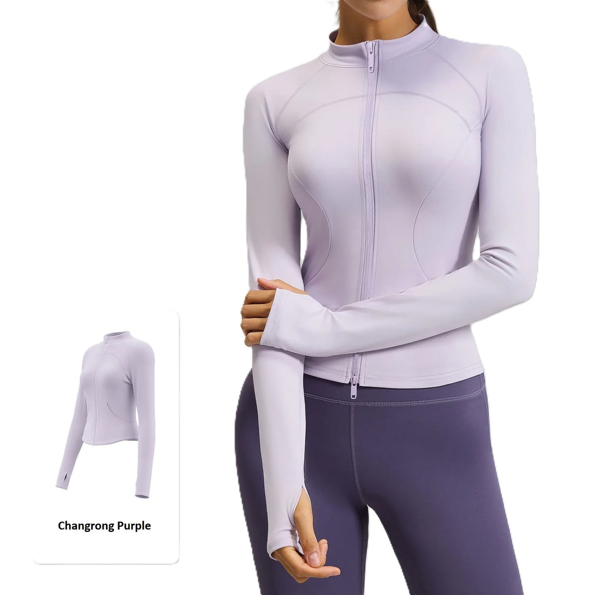 Women's OEM Fitness Sports Zipper Jacket with Stand-Up Collar Long Sleeved Slimming Running Gear Breathable Quick Dry Yoga Top MegaBDM