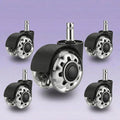 Set of 5pcs 2 Inch Silver Modern Swivel Casters Brake 50kg Load Capacity for School Living Room Dining Office Furniture MegaBDM