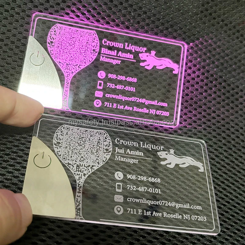 LED Custom PVC Plastic Digital Printing NFC Luxury Labels Promotional Thank You Cards Japan 2026 New Product 2mm Thickness MegaBDM