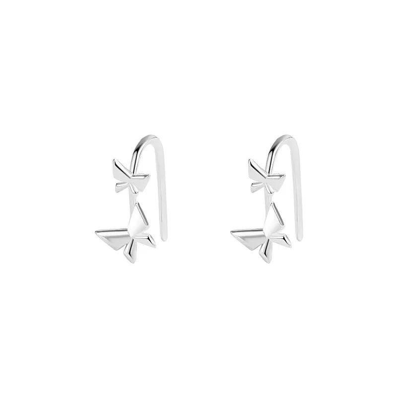 Wholesale 925 sterling silver small butterfly earrings