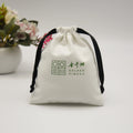 Recyclable Silk Printed Custom Logo Cotton Gift Packaging Drawstring Pouch