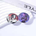 Horror Adventure Game Badge Tinplate Soft Button Pin Anime Girl Purple Pixel Figure Brooches Bag Lapel Badge Funny Jewelry Gift MegaBDM