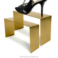2 Pcs Luxury Gold High Heels Shoe Display Rack for Store