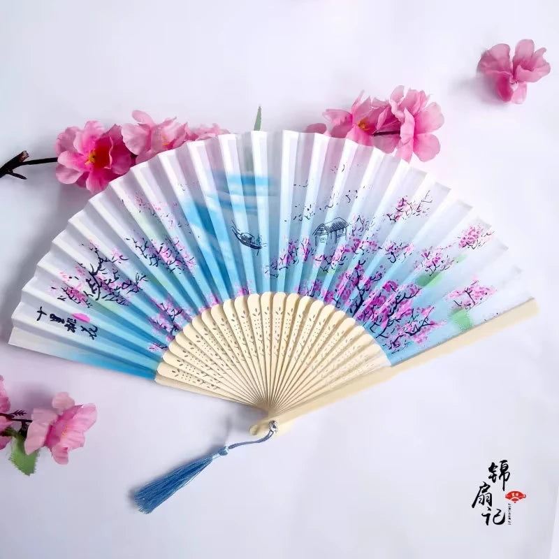Large Portable Handmade Bamboo Hand Fan Concert Gift for Indoor Use New Arrival