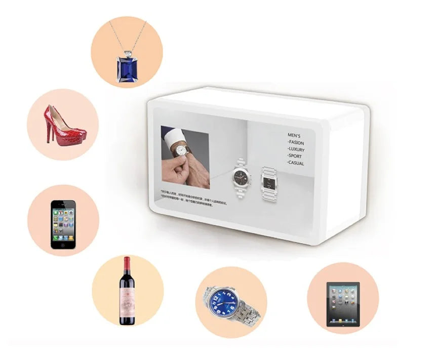 Hologram Equipment Advertising Kiosk MultiTouchTransparent LCD Display
