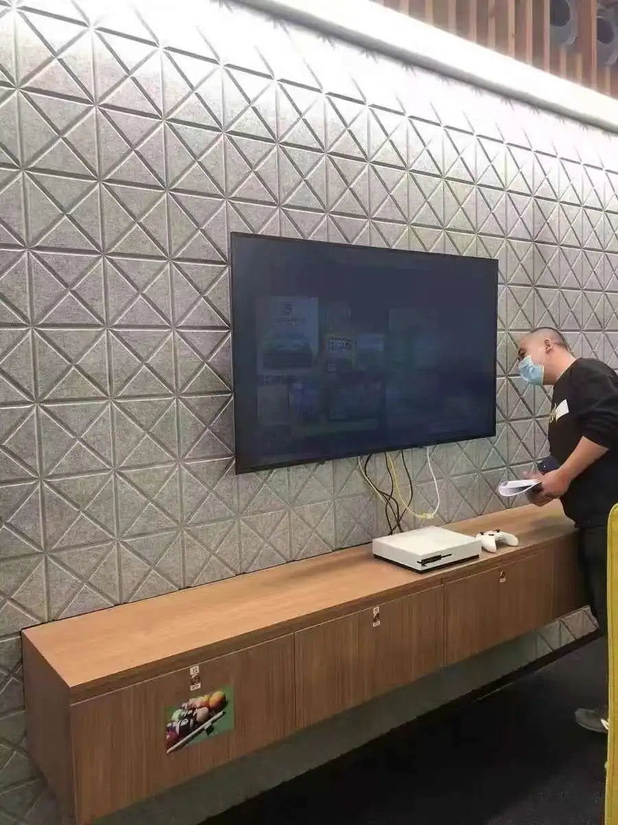 Modern Design V-Grooved Felt Acoustic Panels for Modern Home Cinema Audio System Wall and Ceiling