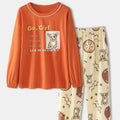 Women's Luxury Elegant Vintage Knitted Pyjama 100% Cotton Elastic Waist Soft Printed Pattern Low Rise Winter Autumn Summer