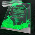 Wholesale Personalize Luxury Acrylic Cards Wedding Invitations Personalize Quinceanera Invitations Wedding with Invitation Box
