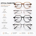 Vistalumo Optical Frames TR90 Hexagon Glasses Frames for Men Women Titanium Temple Lightweight Custom Logo Factory Supply Bulk MegaBDM