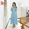 Abaya Femmes Robe Musulmane Solid Color Long Sleeve Button Decoration Embroidered Lace Skirt New Abaya Women Muslim Dress 2024