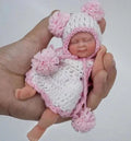 4.5" 13cm Micro Preemie Full Body Silicone Bady Girl Doll Lifelike Mini Reborn Doll Surprice Children Anti-Stress
