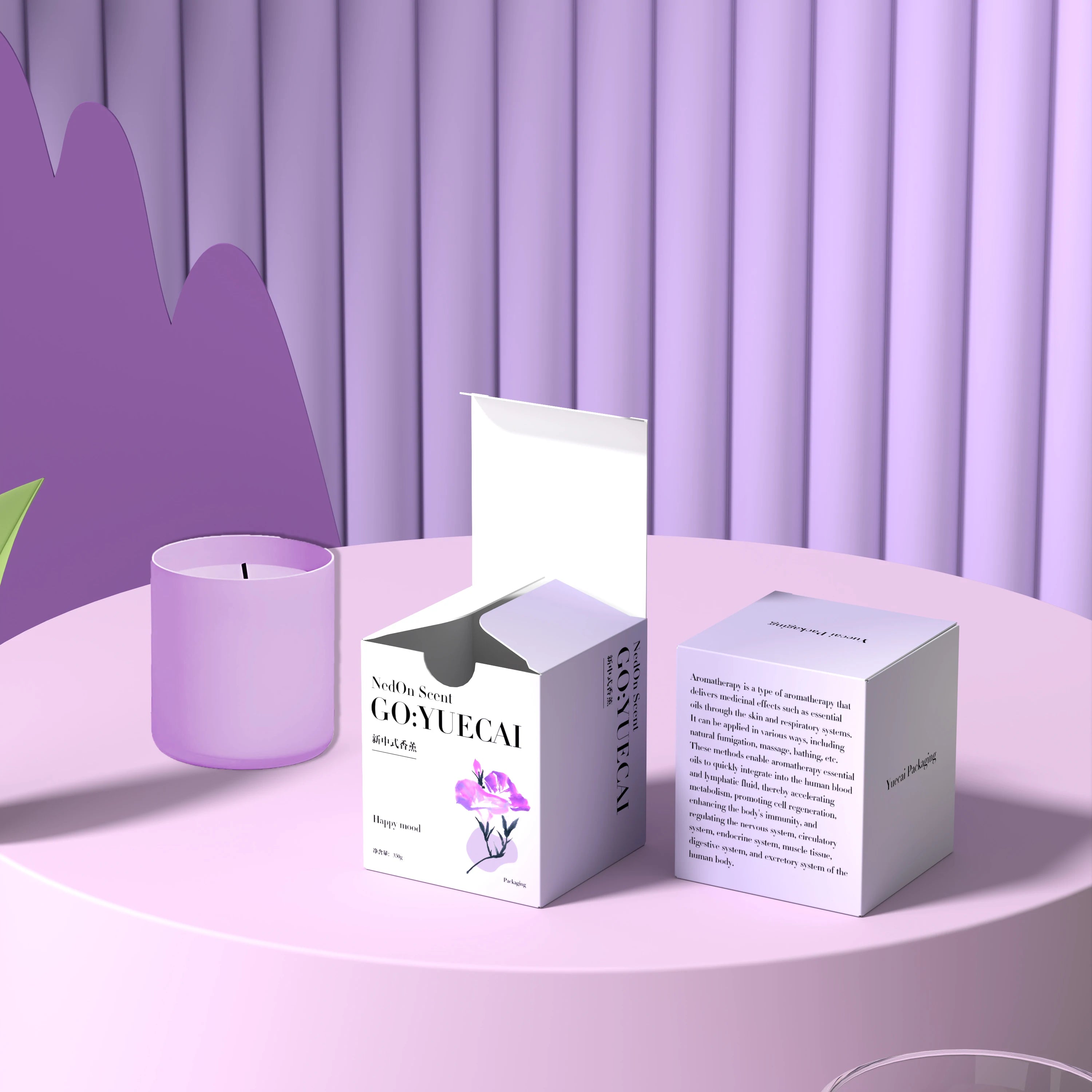 Wholesale Custom Logo High-End Art Paper Candle Packaging Box with Embossing & Matt Lamination for Candles and Perfume