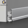 40Mm Aluminium Baseboard L Shape Waterproof Pvc Plastic Rubber Skirting Board Wall Base Tiles Covers